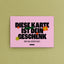 Postkarte 'Diese Karte ist Dein Geschenk. Denk mal drüber nach' DIVERSES