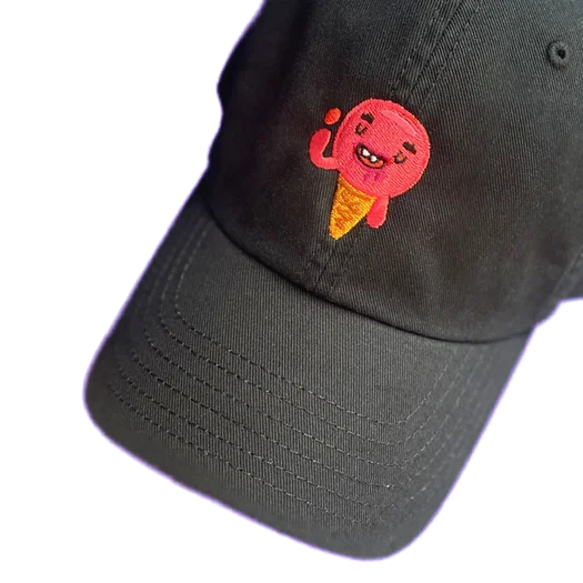 Cap 'Eis' – schwarz Rubberband