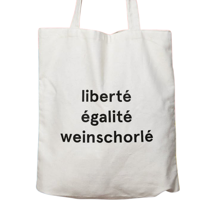 Jutebeutel 'liberté egalité weinschorlé' edition selekkt