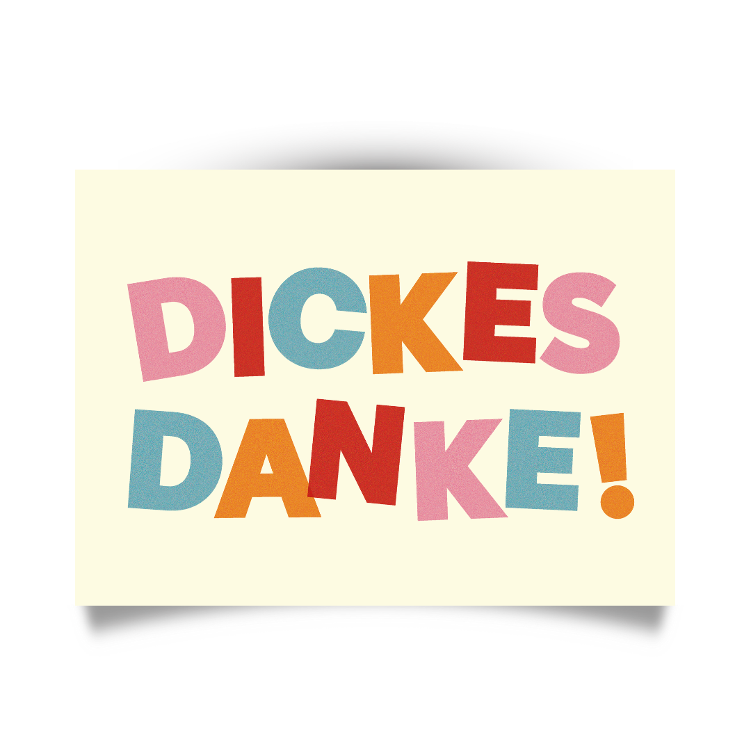Postkarte 'Dickes Danke' LIEBS.CO