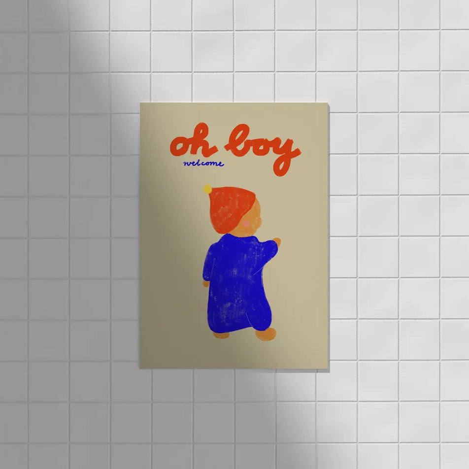 Postkarte 'Oh boy welcome' Framboise und Ketchup