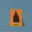 Postkarte 'merry merry christmas' – brauner Tannenbaum Framboise und Ketchup