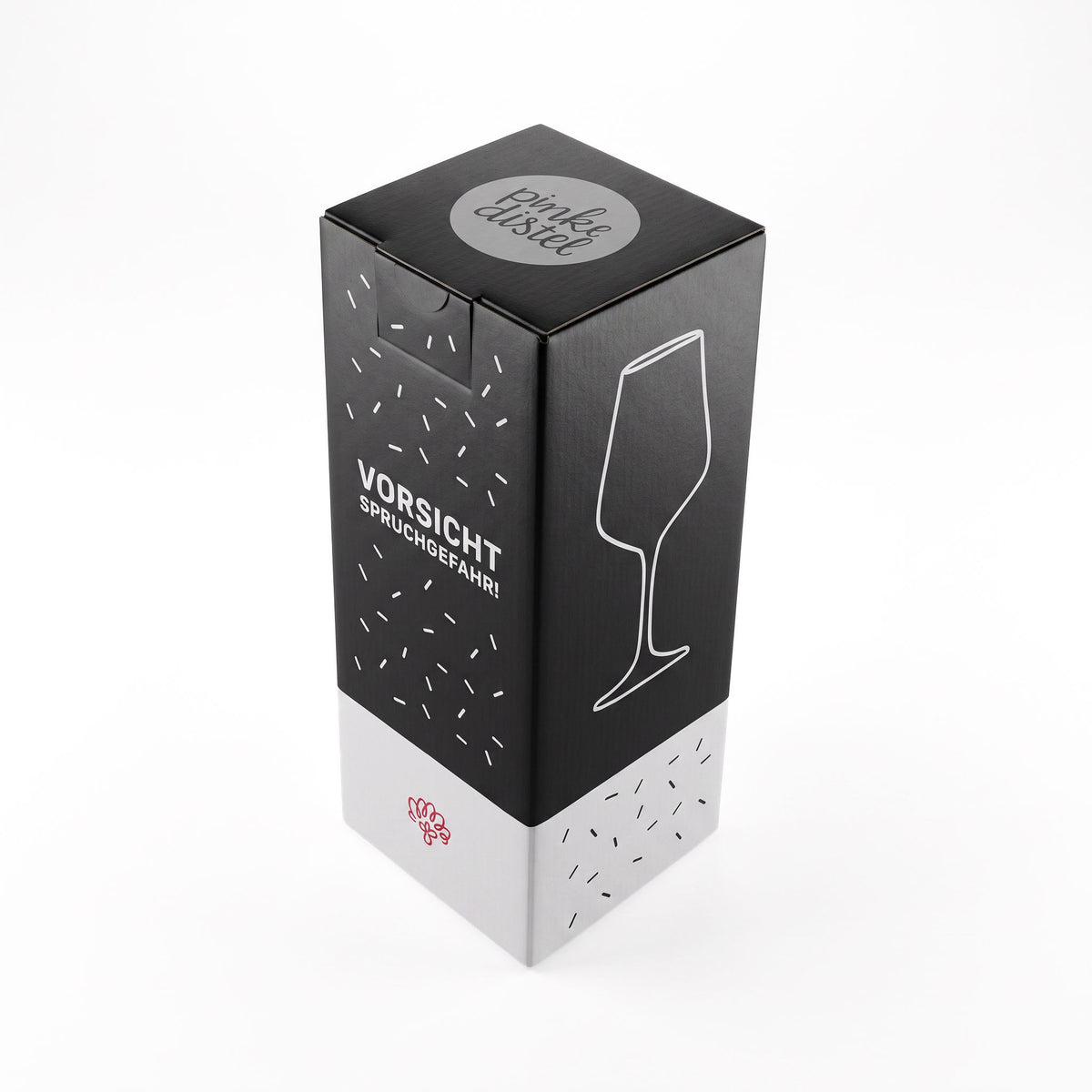 Geschenkbox für Gläser pinke distel