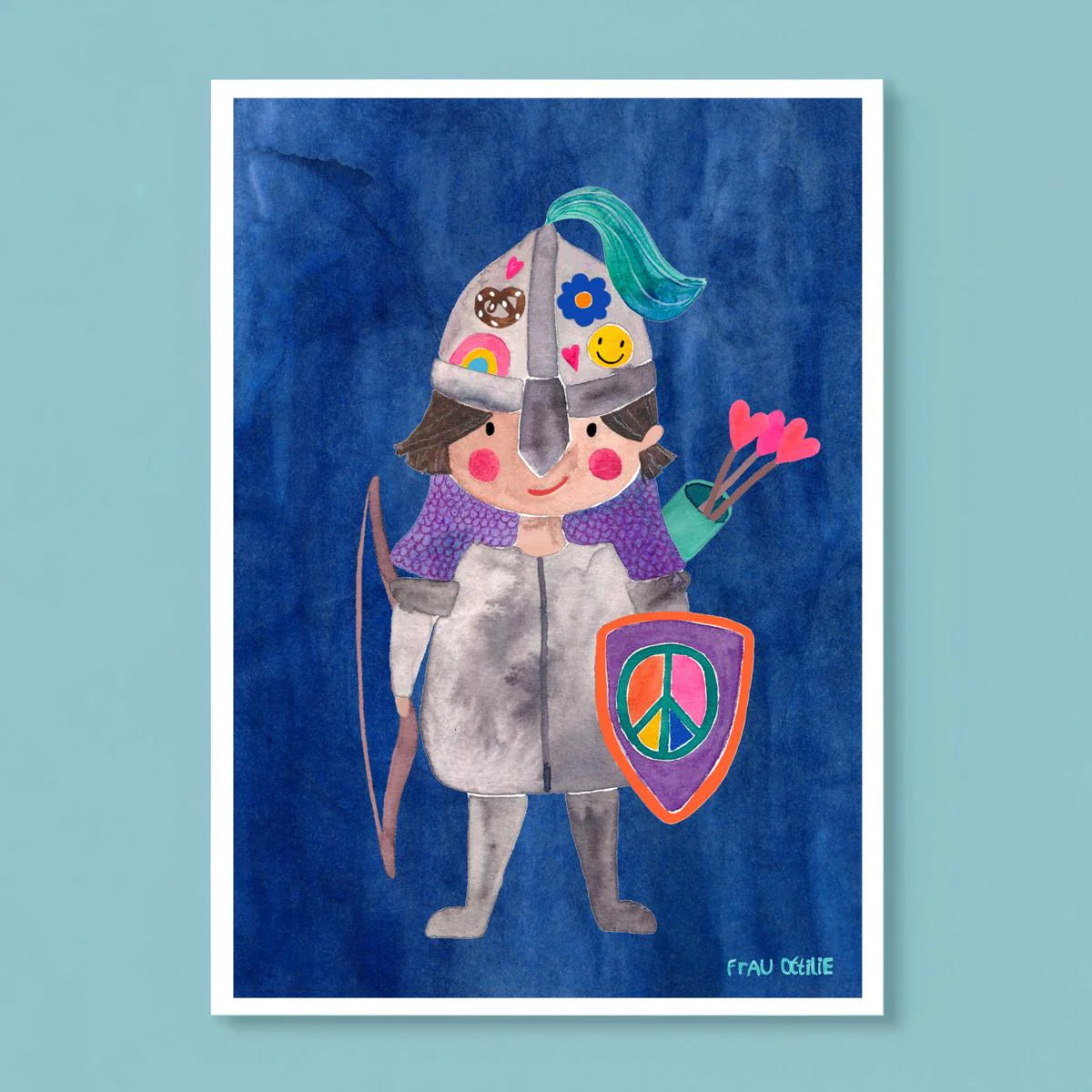 Print DIN A4 'Ritter' Frau Ottilie