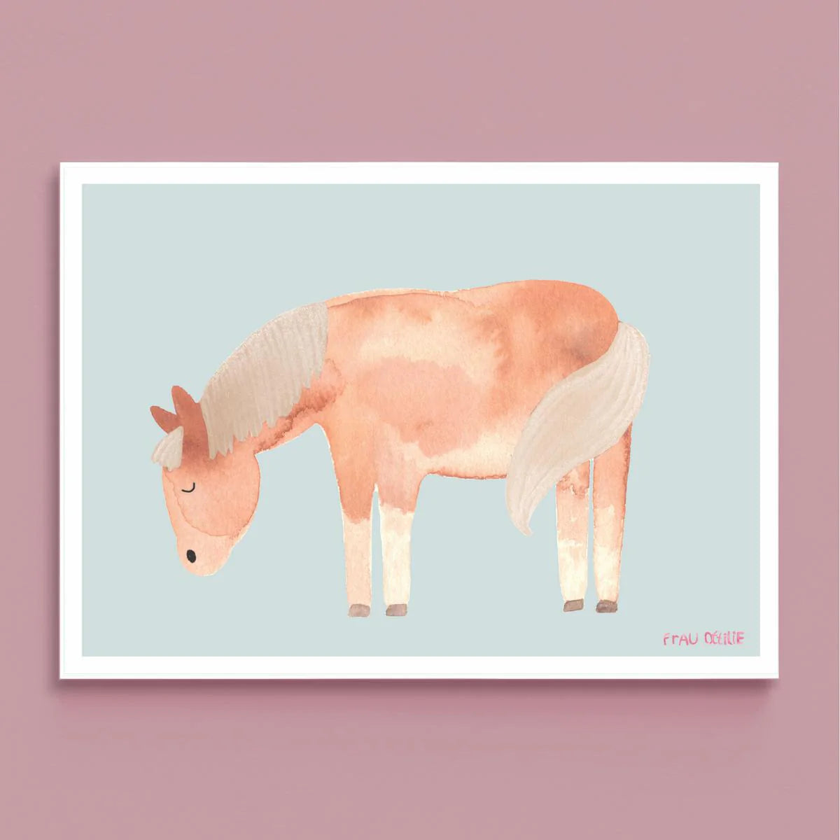 Print DIN A4 'Braunes Pferd' Frau Ottilie