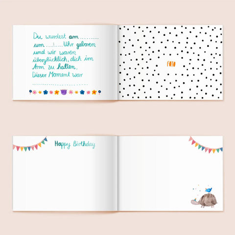 Hardcover Babytagebuch 'Welcome little one' Frau Ottilie