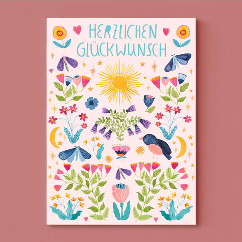Postkarte 'Herzlichen Glückwunsch' Frau Ottilie