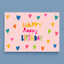 Postkarte 'Happy happy birthday' – Herzen Frau Ottilie