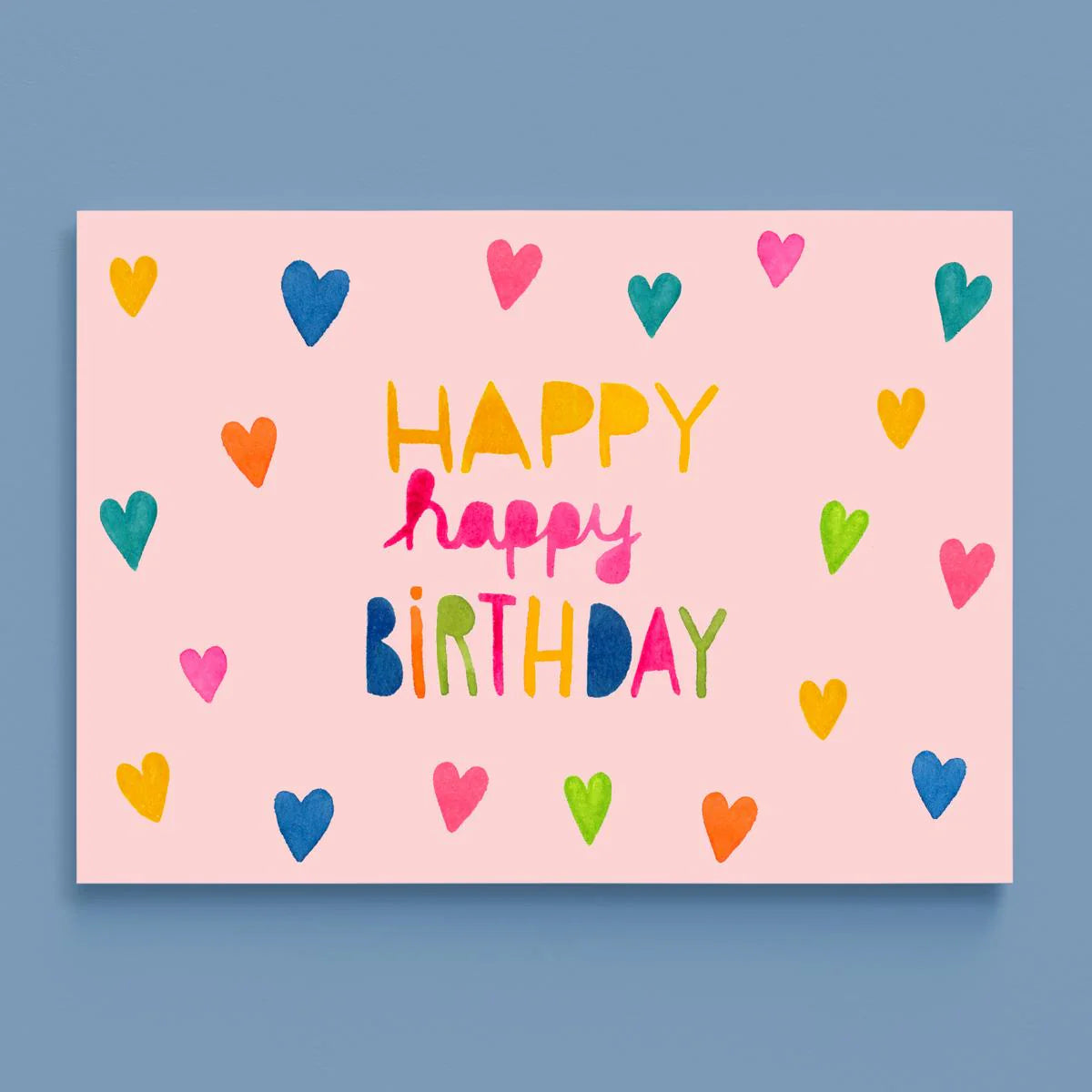 Postkarte 'Happy happy birthday' – Herzen Frau Ottilie