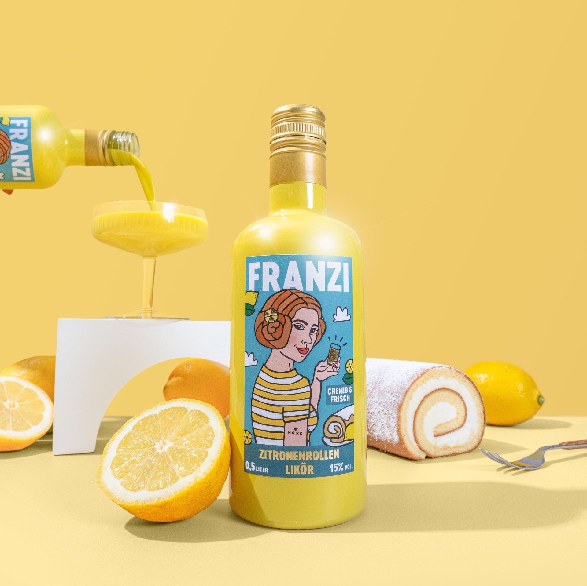 Franzbrötchenlikör 'Franzi' – Zitronenrollen NORK