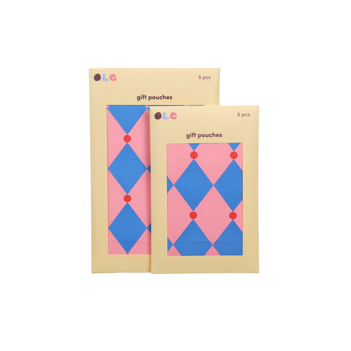 5er-Set Geschenktüten 'Zirkus' – rosa/blau/rot Kado Design