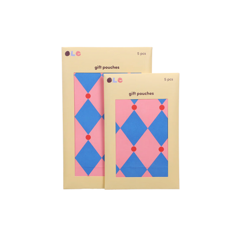 5er-Set Geschenktüten 'Zirkus' – rosa/blau/rot Kado Design