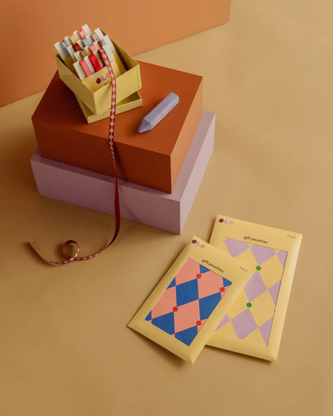 5er-Set Geschenktüten 'Zirkus' – rosa/blau/rot Kado Design