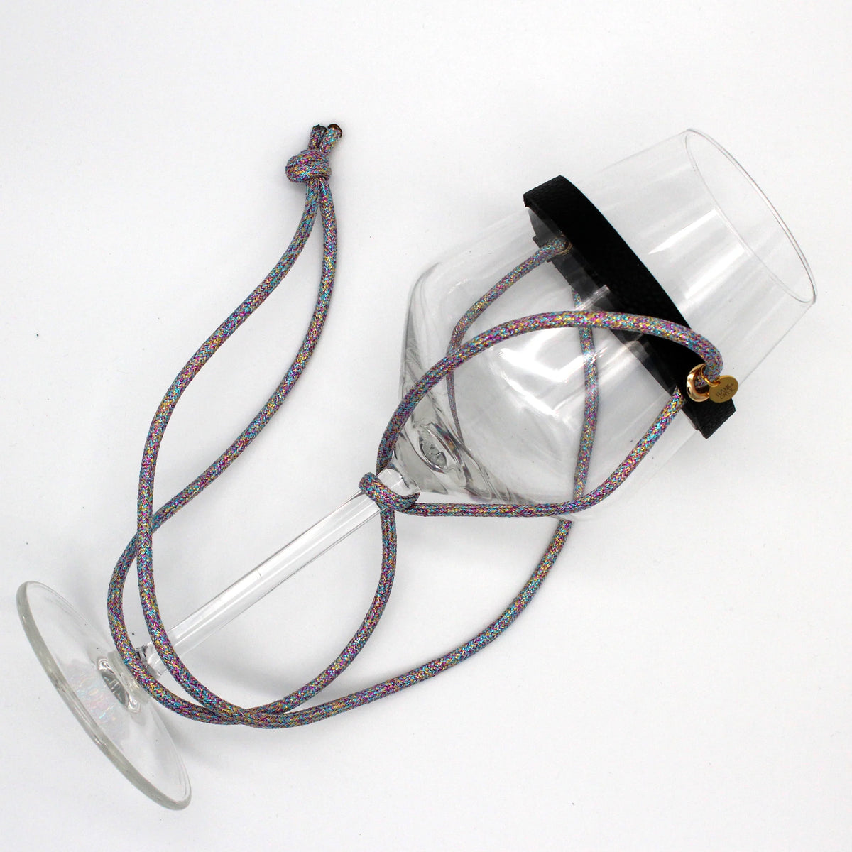 Weinglashalter 'Disco' – bunt metallic HängOver
