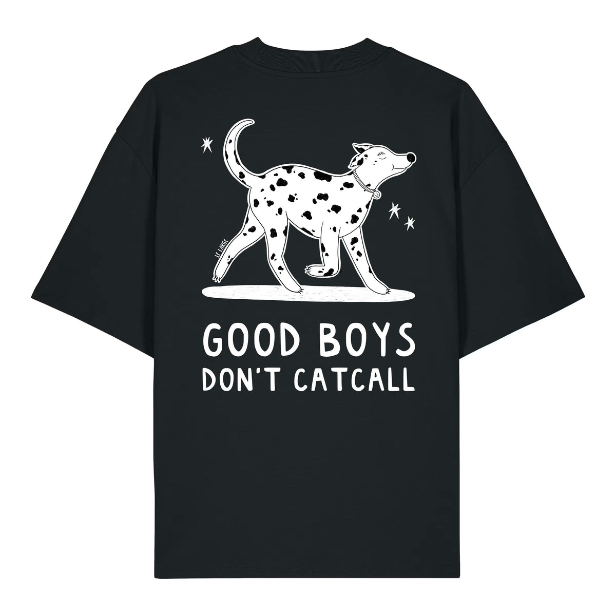 T-Shirt 'Good Boys Don't Catcall' – schwarz Le Large