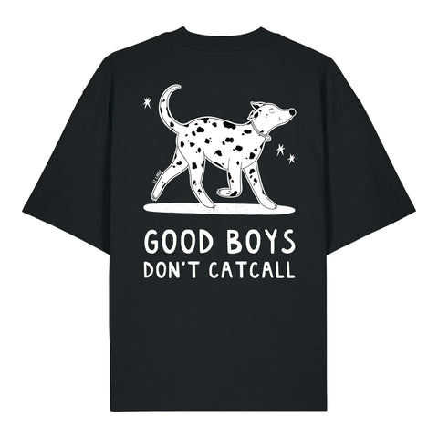 T-Shirt 'Good Boys Don't Catcall' – schwarz Le Large