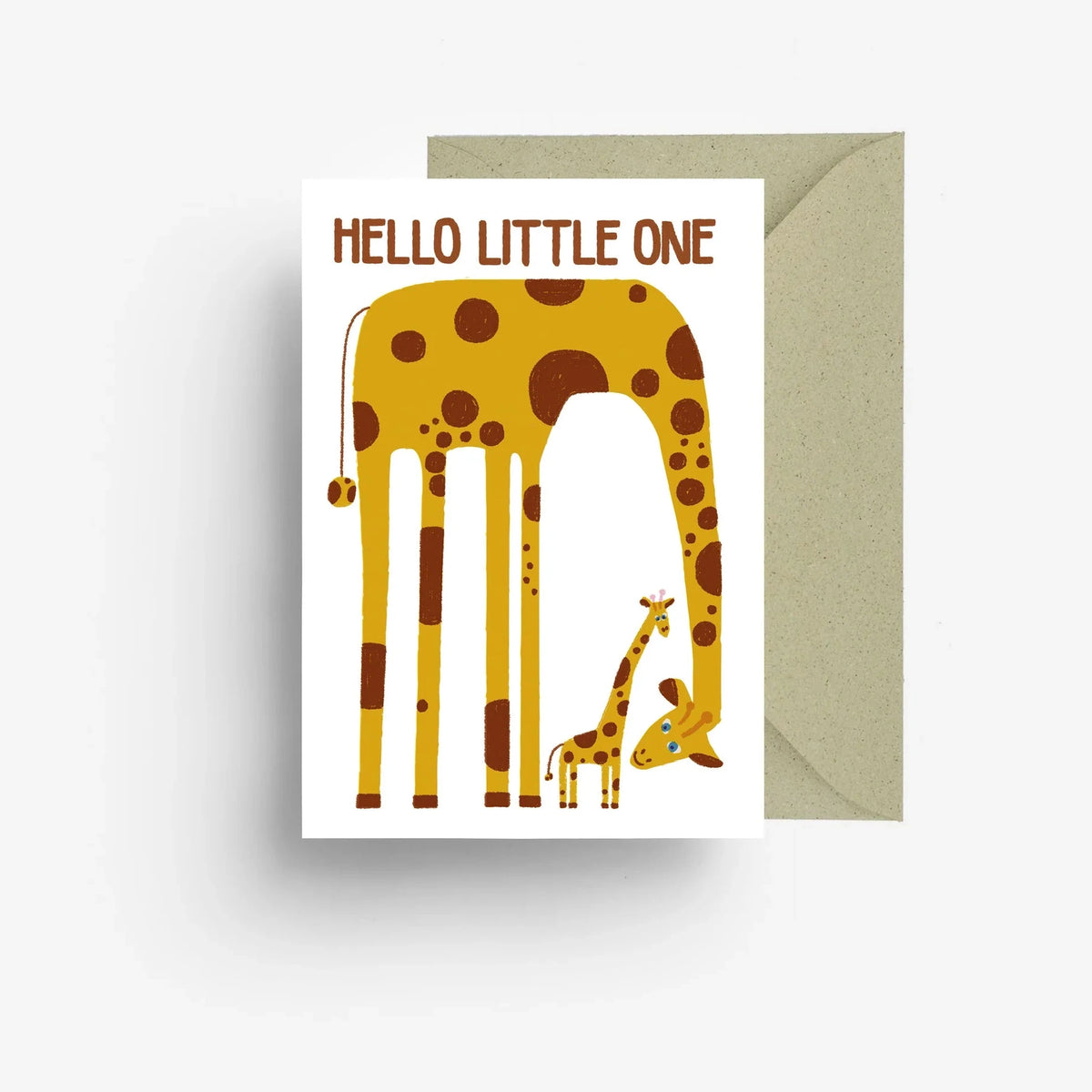 Klappkarte 'Hello little one' – Giraffe jungwiealt