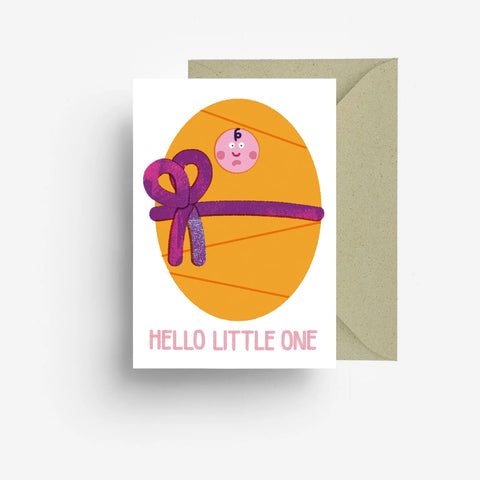 Klappkarte 'Hello little one' – Geschenk Ei