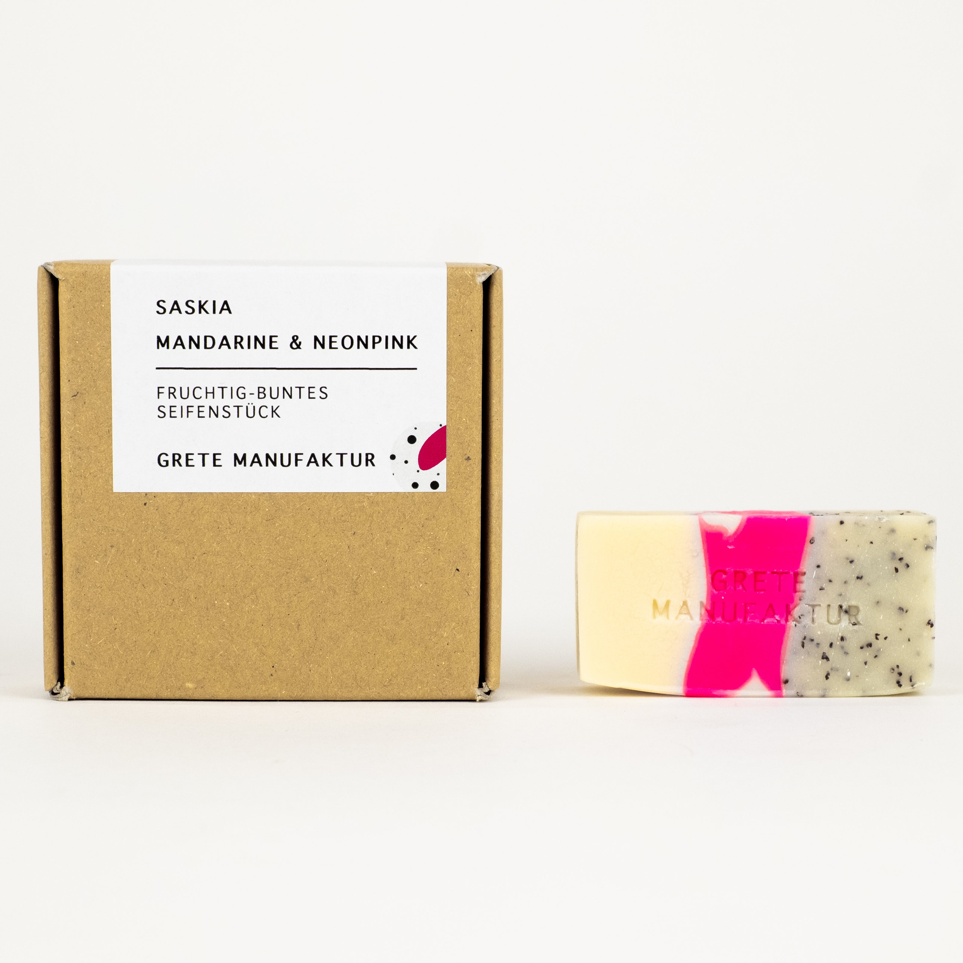 Seife 'Saskia' – Mandarine & Neonpink Grete Manufaktur