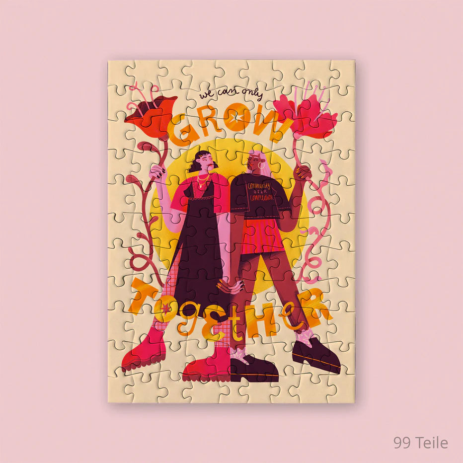Mini-Puzzle 'We can only grow together' Willa Wunst