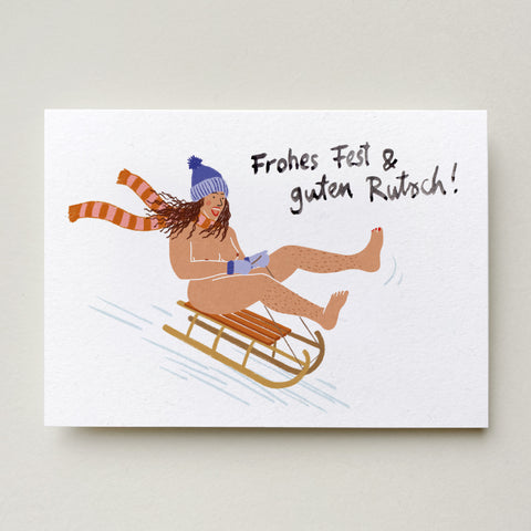 Postkarte 'Frohes Fest und guten Rutsch'