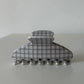 Haarklammer 'Line' – grey plaid