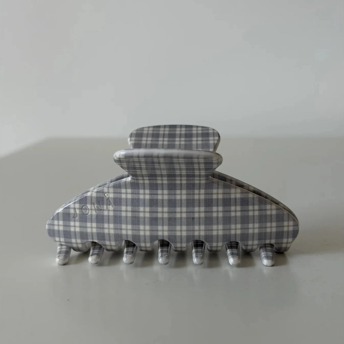 Haarklammer 'Line' – grey plaid Jona the Label