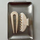 Hairpin 'U-Shape' – cream marble