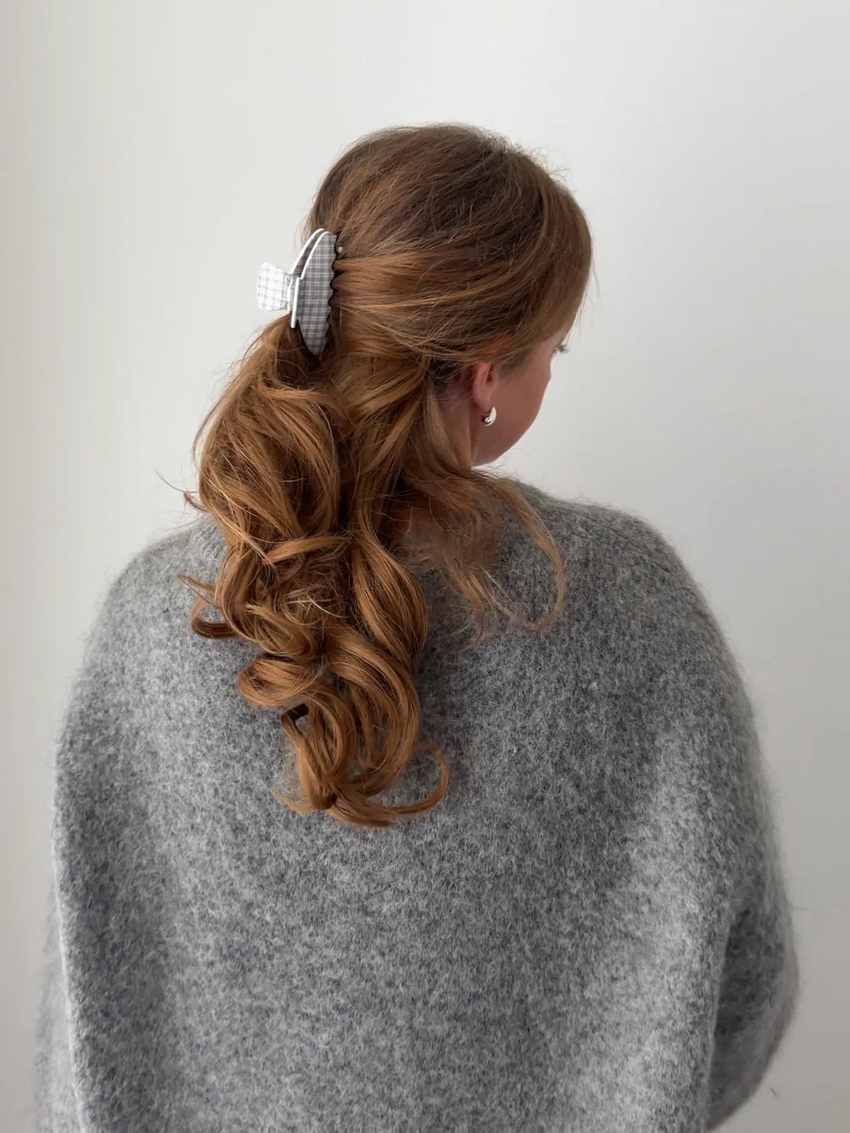 Haarklammer 'Line' – grey plaid Jona the Label