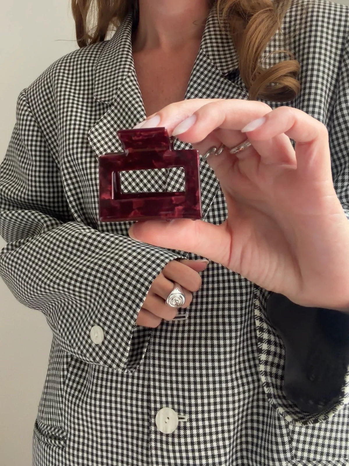 Haarklammer 'Josefin' – burgundy