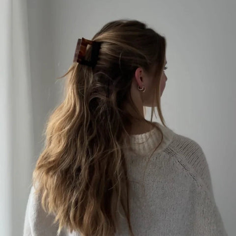 Haarklammer 'Elsa' – dark chocolate