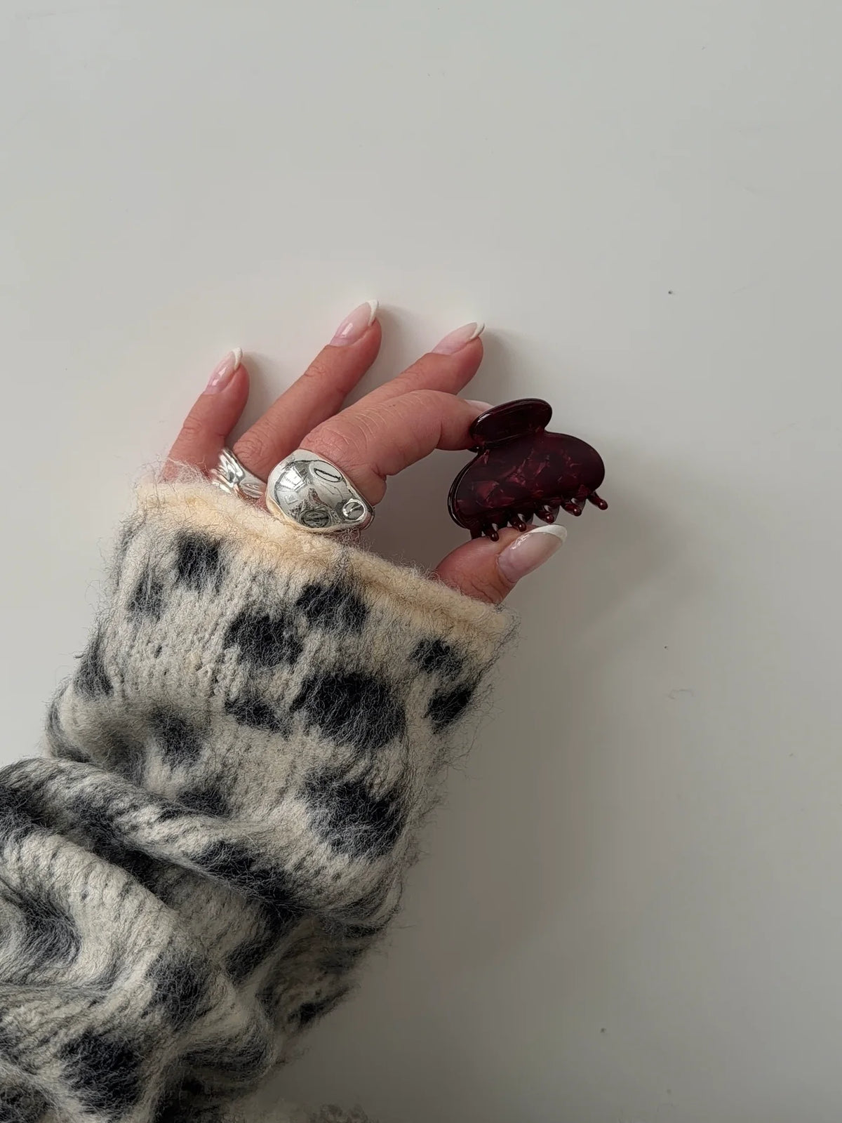 Haarklammer 'Emi' – burgundy