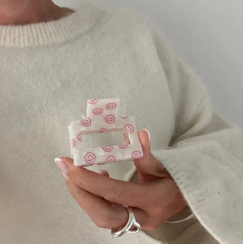Haarklammer 'Josefin' – pink smile