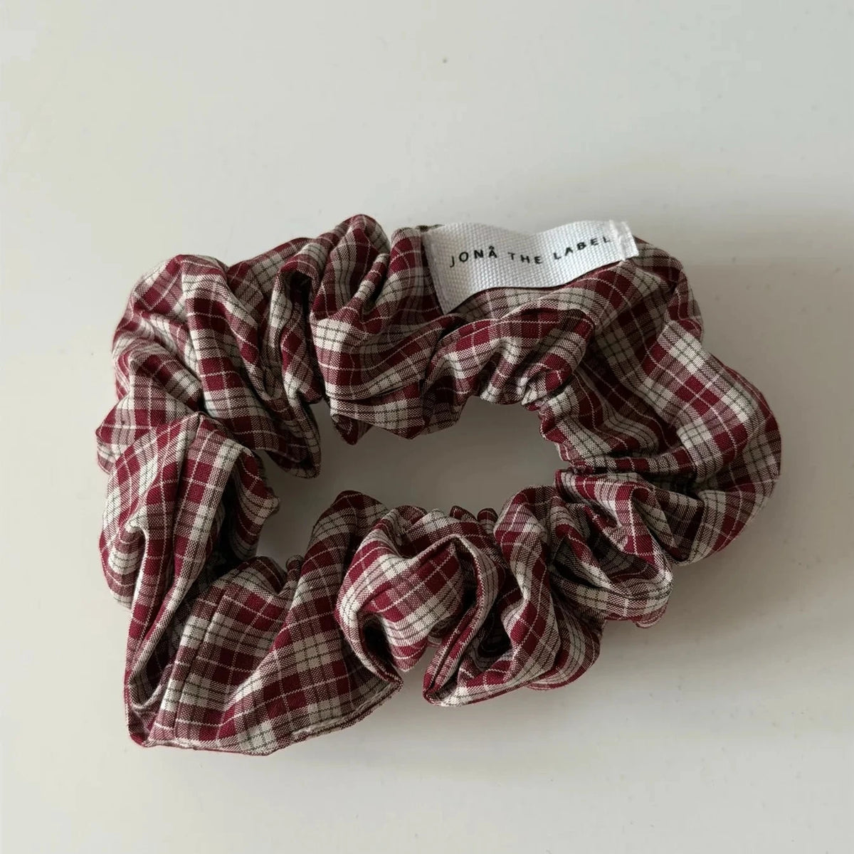 Everyday Scrunchies – burgundy plaid