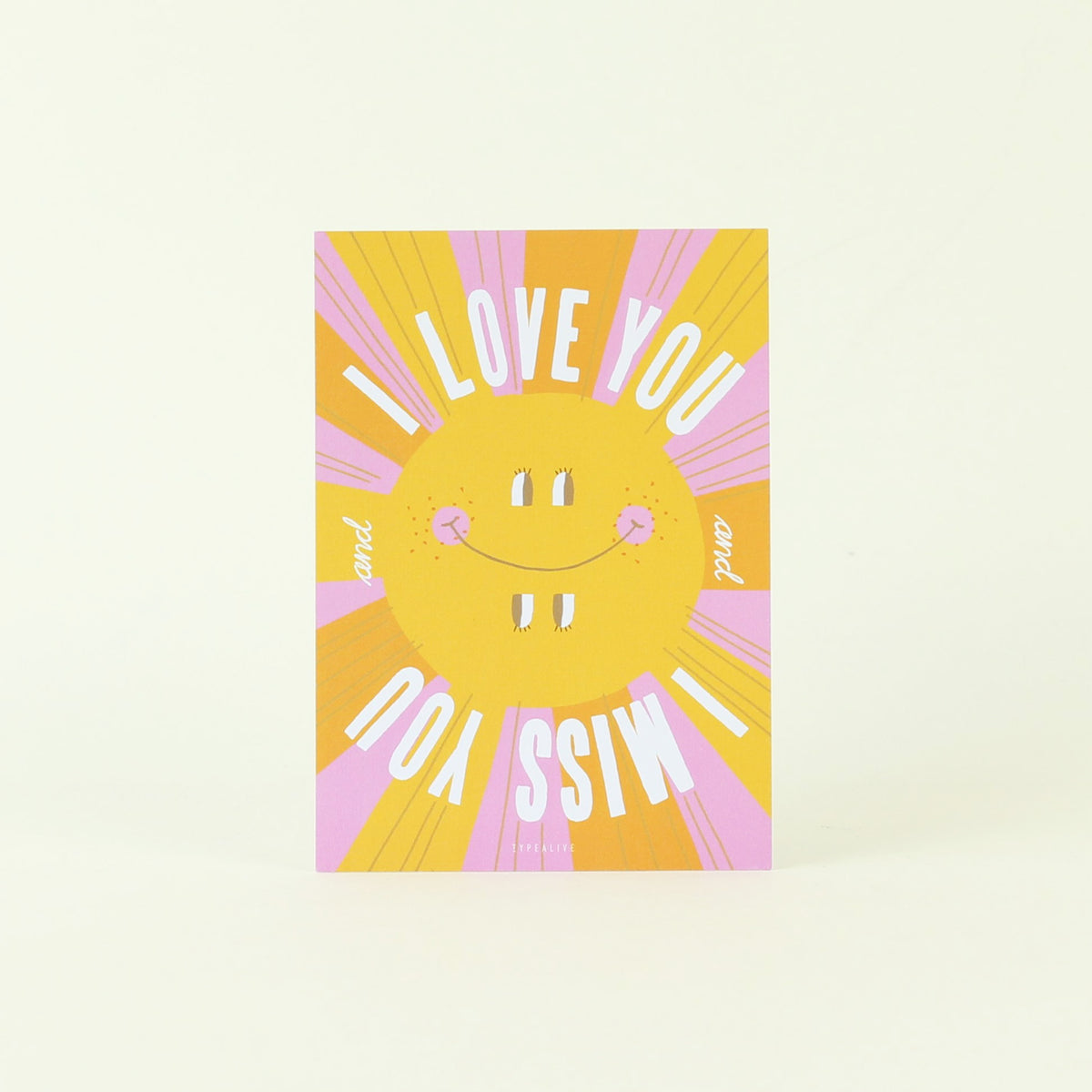 Postkarte 'I love you and I miss you' typealive