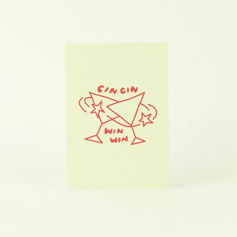 Postkarte 'Cin Cin Win Win'