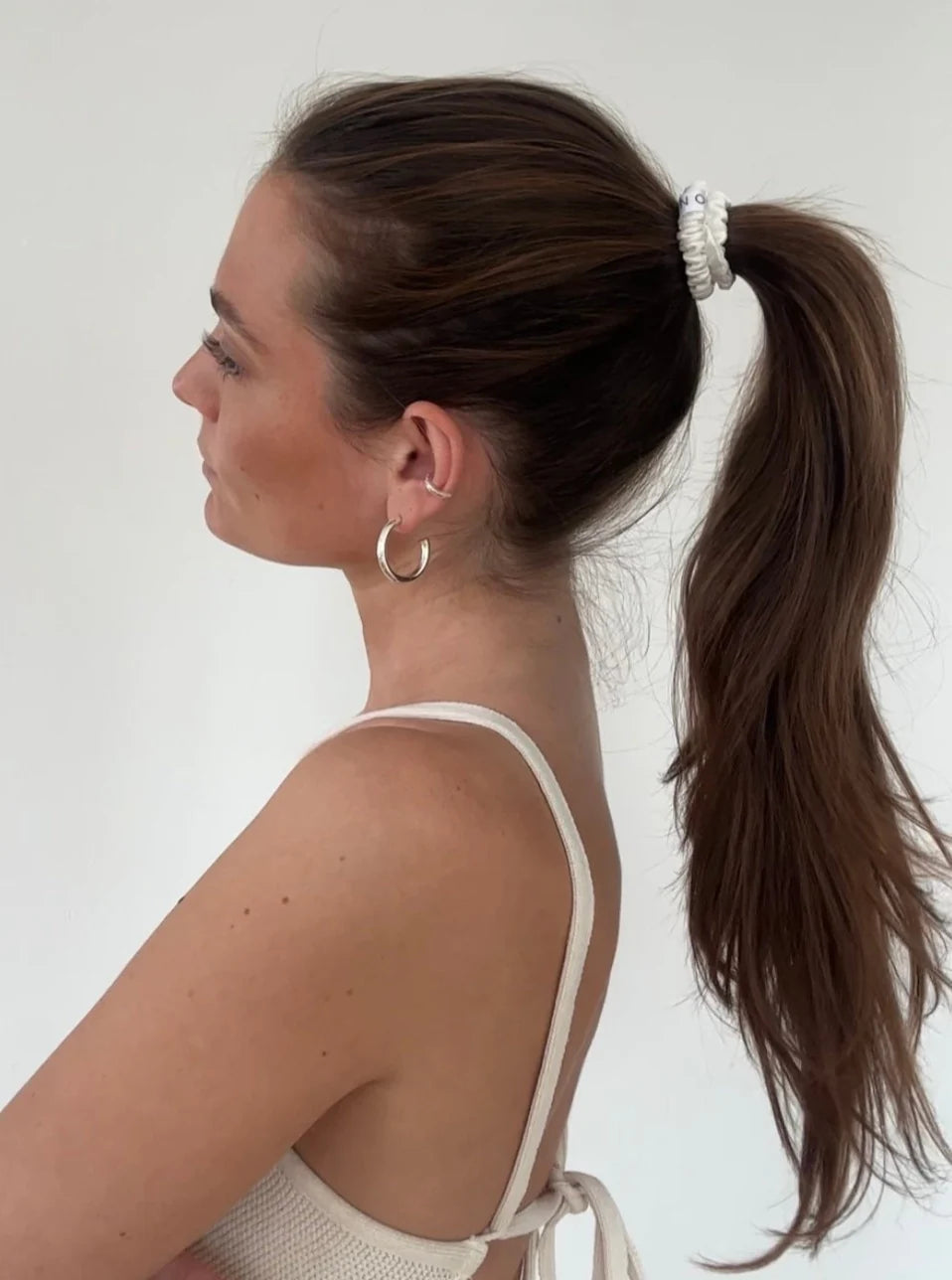 3er Set Essential Silk Scrunchies – rosa/blau/grün Jona the Label