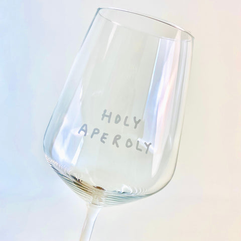 Aperolglas 'Holy Aperoly' – Limited White Edition