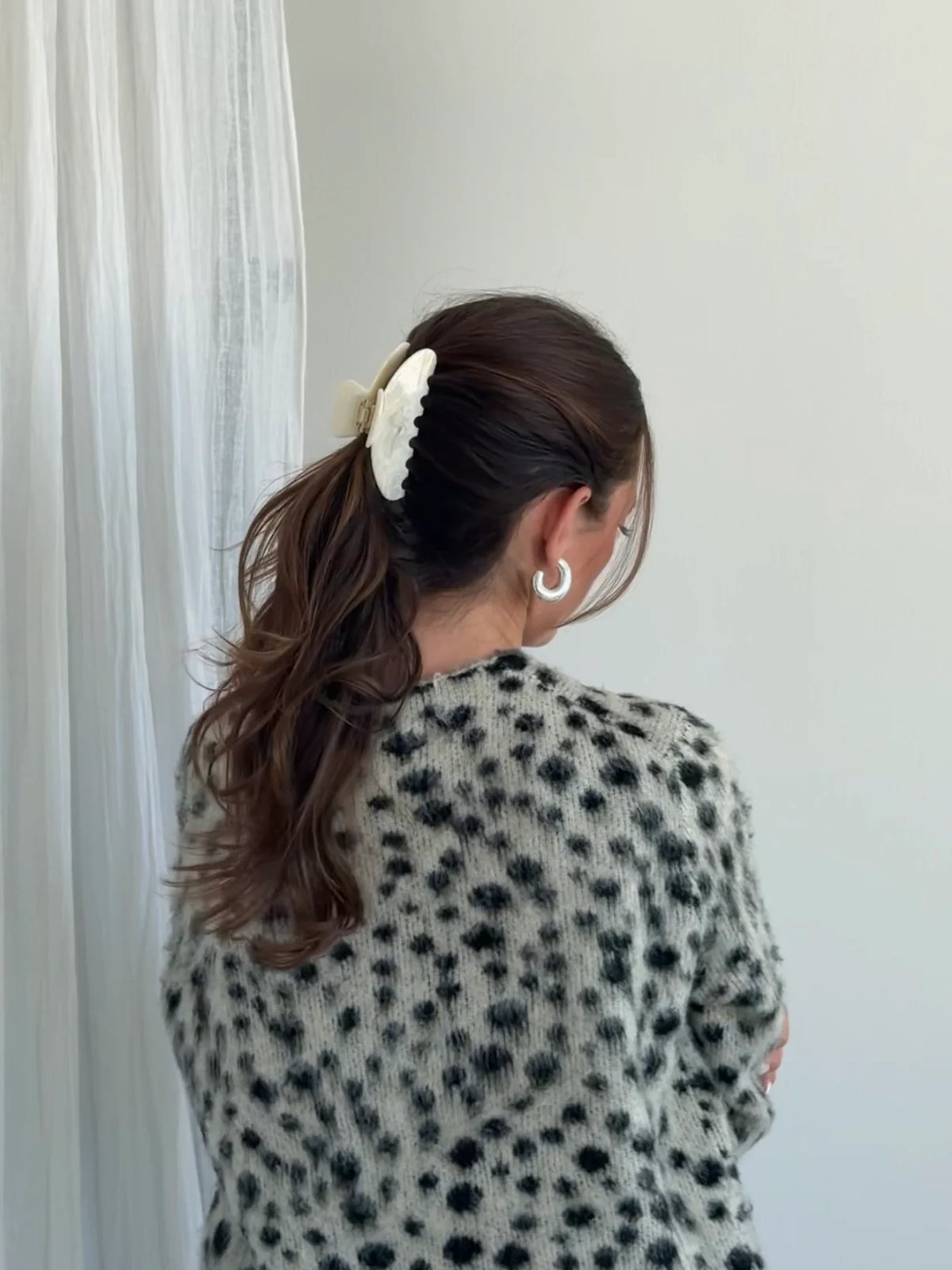 Haarklammer 'Matilda' – cream marble Jona the Label