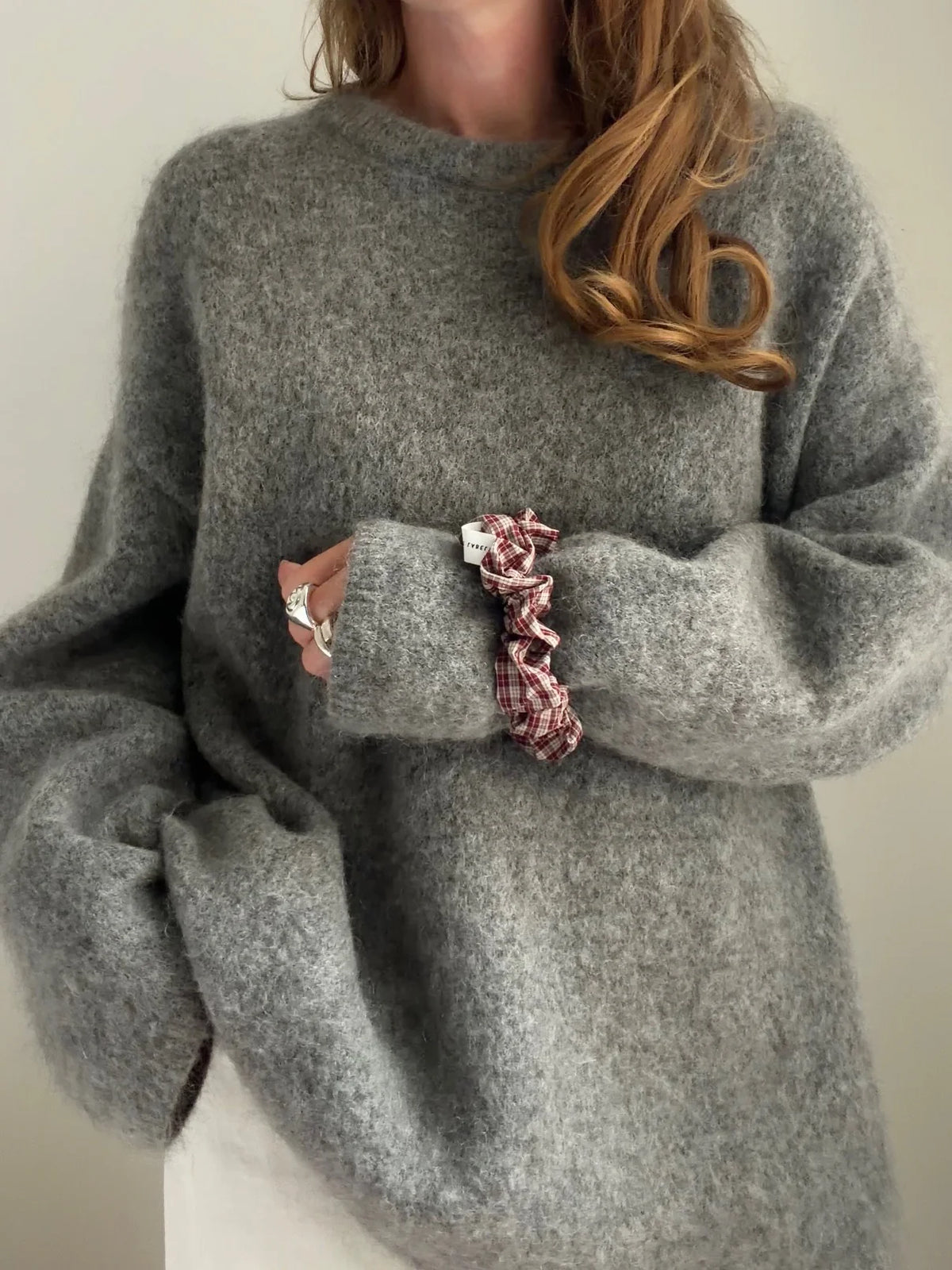 Everyday Scrunchies – burgundy plaid