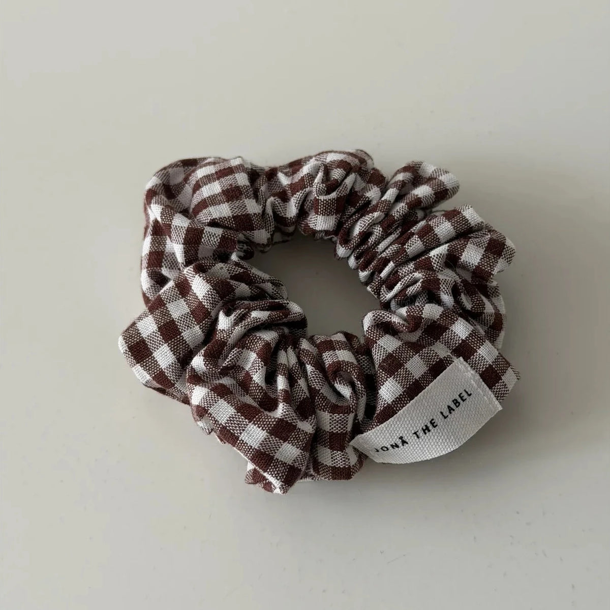Everyday Scrunchies – brown gingham Jona the Label