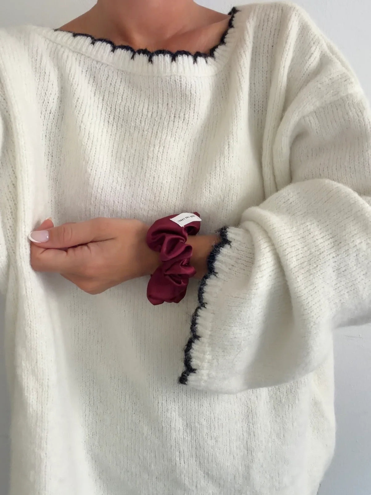 Everyday Scrunchies – burgundy silk
