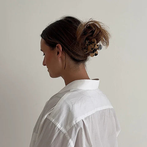 Haarklammer 'Flower' – tortoise