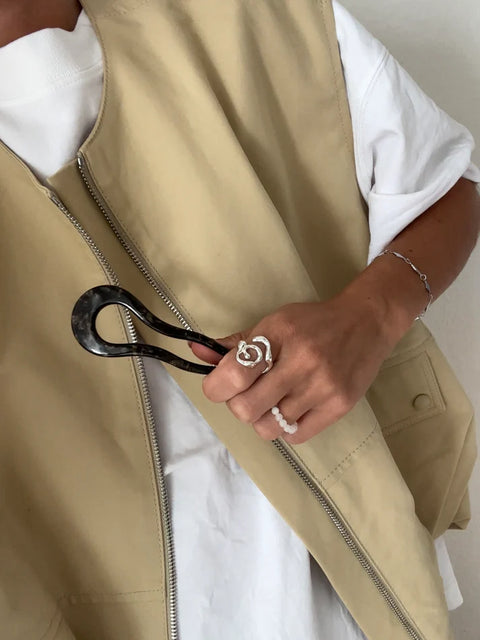 Hairpin 'Wavy U-Shape' – espresso Jona the Label