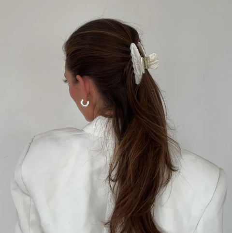 Haarklammer 'Line' – beige swirl