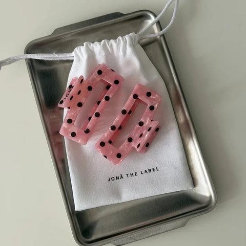 Haarklammer 'Maja' – rose polka dots
