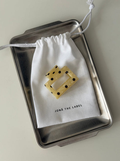 Haarklammer 'Josefin' – yellow polka dots