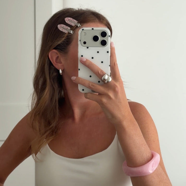 GRWM Clips – blush dots Jona the Label