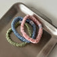 3er Set Essential Silk Scrunchies – rosa/blau/grün Jona the Label