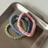 3er Set Essential Silk Scrunchies – rosa/blau/grün Jona the Label